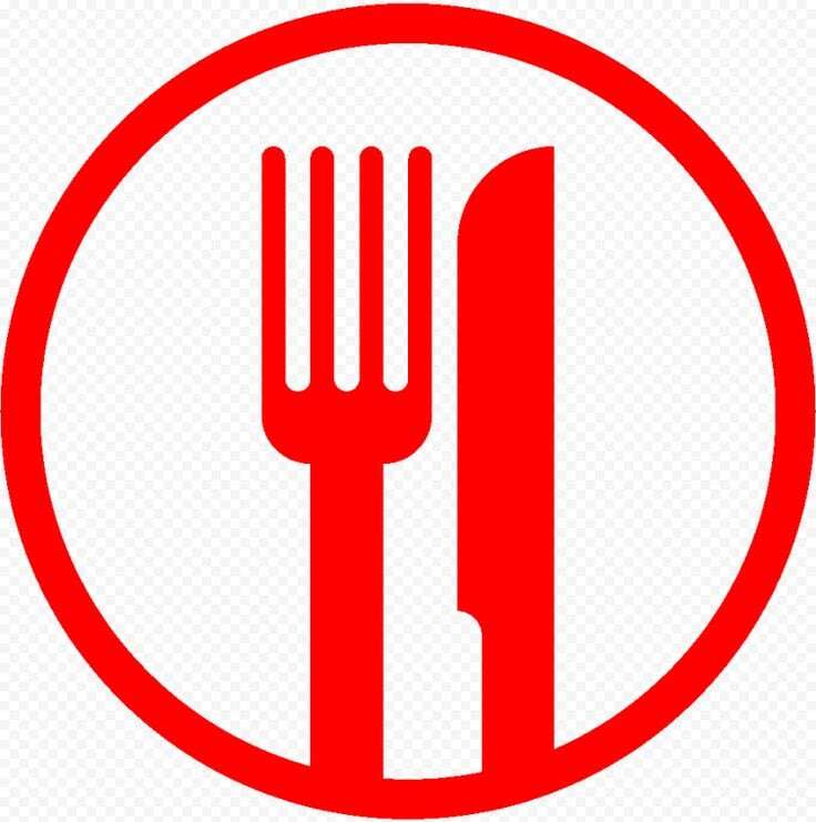 Red Restaurant Knife And Fork Icon Transparent Background